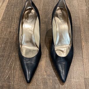 Navy Coach pointy toe heel size 10
